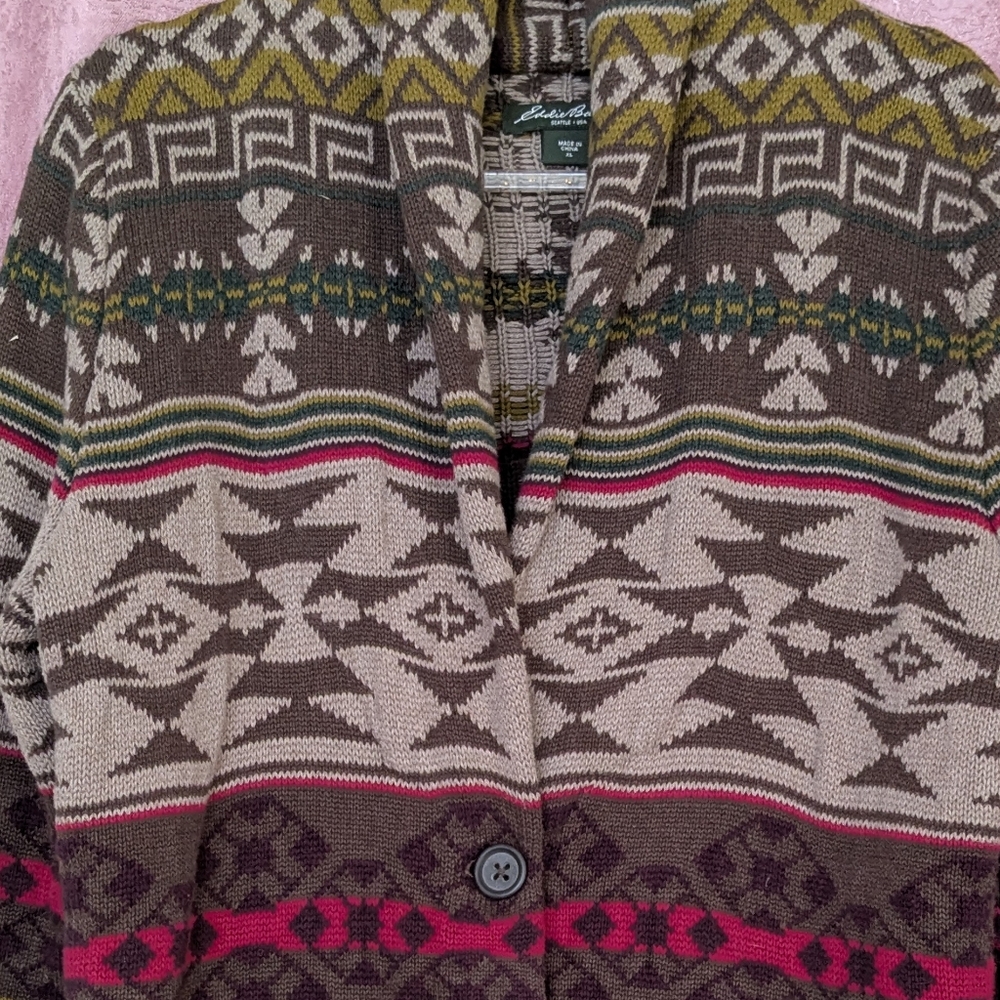 Patterned Women's Sweater with Button Closure - image 11